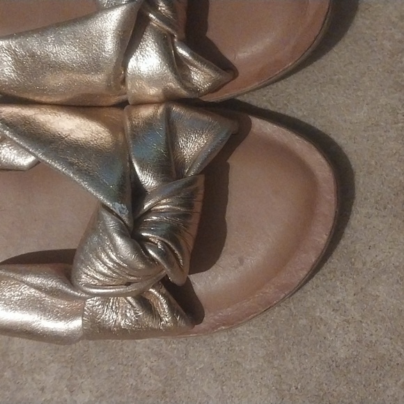 Jeffrey Campbell Womens Rose Gold Soft Leather Metallic Sandals Size 7 Handmade - Picture 4 of 8
